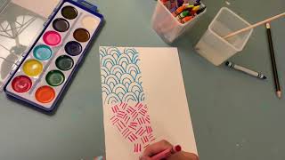 Crayon Resist with Watercolor Art Lesson [upl. by Allegra418]