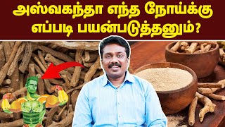 அஸ்வகந்தா எந்த நோய்க்கு எப்படி பயன்படுத்தனும்  Ashwagandha benefits in tamil  megatvindia [upl. by Annoyk]