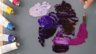 Mixing Deep Purple  Michael Harding Oil Colour with Vicki Norman [upl. by Niraj]