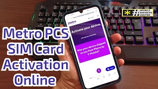 Metro PCS SIM Card activation online  The Official Site [upl. by Mrots]