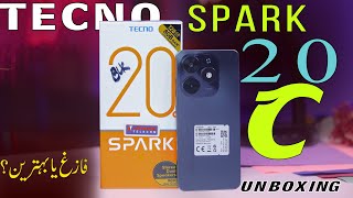 Tecno Spark 20C Unboxing amp Quick Review  4GB128GB  18W amp More  Farig Ya Behtreen [upl. by Stacee]