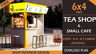 6x4 Tea Stall  Small Coffee Shop Interior Design Idea  Low Budget Cafe design  Chai Shop Design [upl. by Perlie665]