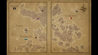 Pirate Map TimeLapse  Fragged Seas RPG [upl. by Aeret]