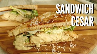 Sandwich de Ensalada Cesar con Pollo 🥗 [upl. by Cristin]