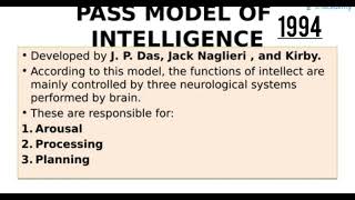 Theories of Intelligence lecture 4  PASS Model of Intelligence MAPC ignou [upl. by Lenci]