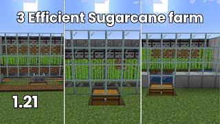 3 Easy and Most Efficient Sugarcane Farm Minecraft121 [upl. by Zeta]