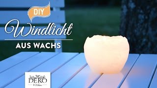 DIY hübsche Windlichter aus Wachs selber machen How to  Deko Kitchen [upl. by Jasik]