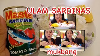 THE BEST PINOY ULAM SARDINAS  LUNCH MUKBANG AiEatVlog [upl. by Nosimaj]