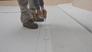 How to mechanically fastened PVC membranes on the field surface of a roof [upl. by Genie]