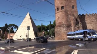 Roma Ostiense presidiata lintera area della manifestazione proPalestina [upl. by Ymmij991]