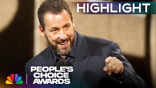 Adam Sandler Accepts the Peoples Icon Award  Peoples Choice Awards 2024  NBC [upl. by Ybba]