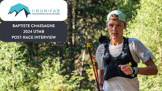 Baptiste Chassagne Post2024 UTMB Interview [upl. by Rayham]