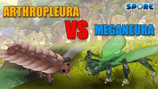 Arthropleura vs Meganeura  Prehistoric Insect FaceOff S1E1  SPORE [upl. by Hgielanna]