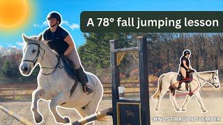 Its NO STIRRUP NOVEMBER  Plus a jump lesson with my half lease horse [upl. by Martyn]