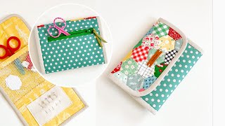 How to sew a All in One Needle Book  DIY Zippered Pouch [upl. by Ealasaid]