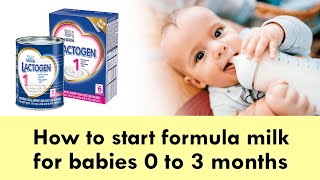 How to start formula milk  For babies 0 to 3 months [upl. by Marcia]