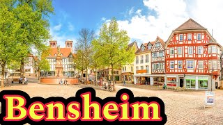 Bensheim Germany 🇩🇪 Walking Tour 4K Video [upl. by Eiroj]