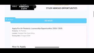 Air Products Learnership opportunity 20242025 [upl. by Isbella875]