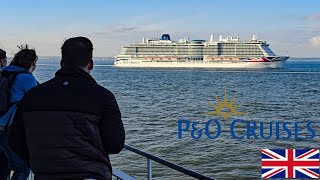 CRUISE SHIP IONA PASSING PASSENGER FERRY [upl. by Rosalinde]