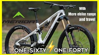 Merida Revamps Lighter eMTB eOneSixty amp eOneForty with More eBike Range amp Travel [upl. by Anirbak329]