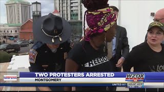 Two Protesters Arrested in Montgomery [upl. by Doy]