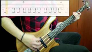 Foo Fighters  Everlong Bass Cover Play Along Tabs In Video [upl. by Packer]