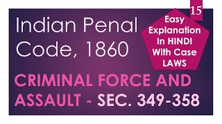 Assault and Criminal Force  Indian Penal Code [upl. by Yelrehs]