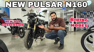 Pulsar N160 New updates new USD suspension amp Riding modes [upl. by Adao]