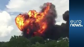 Moment of fatal Blue Angels jet crash caught on camera [upl. by Gnidleif]