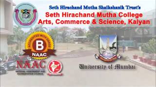 Seth Hirachand Mutha College Advertisement [upl. by Wing818]