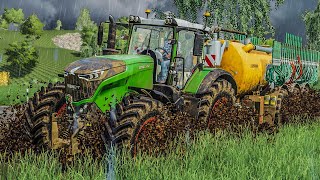 LS19 GÜLLE fahren im Matsch  Schlammschlacht auf dem Feld  FARMING SIMULATOR 19 [upl. by Margalit]