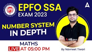 EPFO SSA 2023  EPFO SSA Maths by Navneet Tiwari  Number System Maths [upl. by Ttirrem]