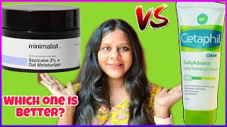 Minimalist Oat Moisturizer vs Cetaphil DAM Moisturizer  Comparison Review [upl. by Imeon]