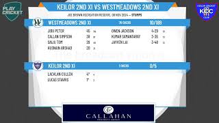 Keilor 2nd XI v Westmeadows 2nd XI [upl. by Zacarias]