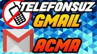 Telefon Numarası Kullanmadan Gmail Hesabı Açma   Android [upl. by Yednil64]