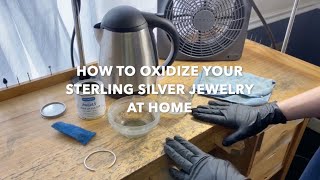 How To Oxidize Your Sterling Silver Jewelry At Home Short Version [upl. by Randell]