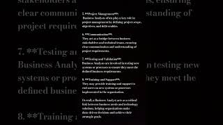 Business analyst  2 shorts viralvideo viralshorts jawabokaadda video reels education [upl. by Aedni]