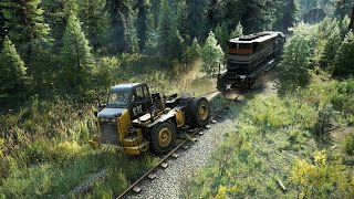 SnowRunner  Transport a locomotive to the station Caterpillar 770G [upl. by Ulysses]