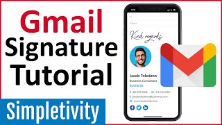 How to Create a Gmail Signature with Logo Image amp Links [upl. by Erdua]