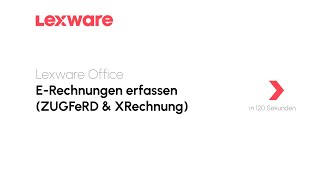 ERechnungen erfassen  Lexware Office erklärts [upl. by Dalpe]