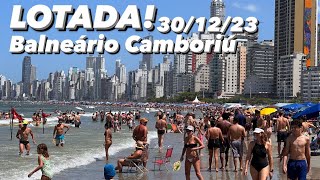 Praia de Balneário Camboriú Lotada de Turistas hoje Brazil ​⁠​⁠​⁠BielBalnearioCamboriuAOVIVO [upl. by Guenzi]