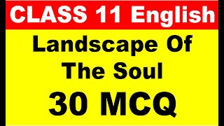 Landscape of the Soul MCQ Class 11 English Chapter 4 Hornbill [upl. by Atteuqahs]