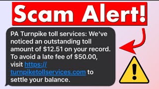 PA Turnpike Toll Pass Scam Text [upl. by Kathi218]