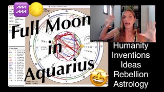 Full Moon in Aquarius♒️🌕819 Extreme Aspects Rebelliousness Body Parts Herbs Gemstones💎amp More [upl. by Mccoy]