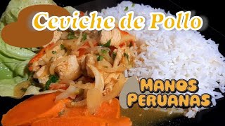 CEVICHE DE POLLO RECETA PERUANA [upl. by Baskett]