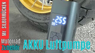 Akku Luftpumpe im Motorradfahrer Praxistest [upl. by Juta3]