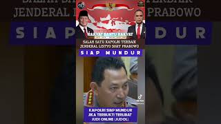 Kapolri Siap Mundur Jika Terbukti Terlibat Ju6i Online [upl. by Jenn]