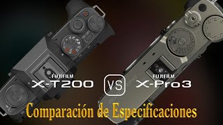 Fujifilm XT200 vs Fujifilm XPro3 Una Comparación de Especificaciones [upl. by Anirrak]