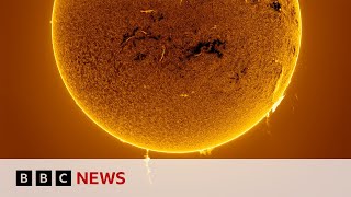 Stunning photos show the Sun like never before  BBC News [upl. by Inattirb]