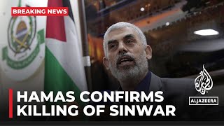 Hamas confirms leader Sinwar killed in Gaza [upl. by Noletta]